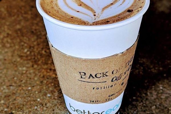 Back of Yards Coffee - Heart foam latte